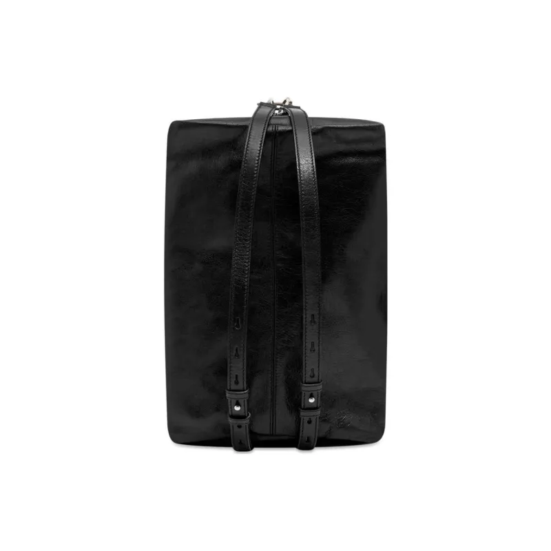 GUCCI Soft Leather Backpack One Shoulder Handbag Regular Unisex Black-2