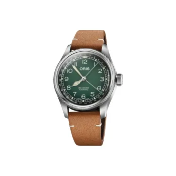 Oris Automatic Mechanical Movement Men's Watches Watch 38mm Green Dial Stainless Steel Watch Case Cowhide Strap