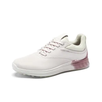 Ecco Golf S3 Golf S3 Collection Breathable Low Top Athletic Shoes Women's Pink White
