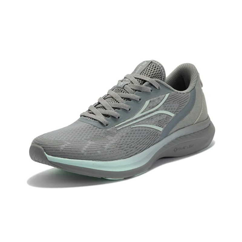 361° FlyFish 2 Lightweight Wear Resistant Slip Resistant Breathable Low Top Running Shoes Men's Gray Green-1