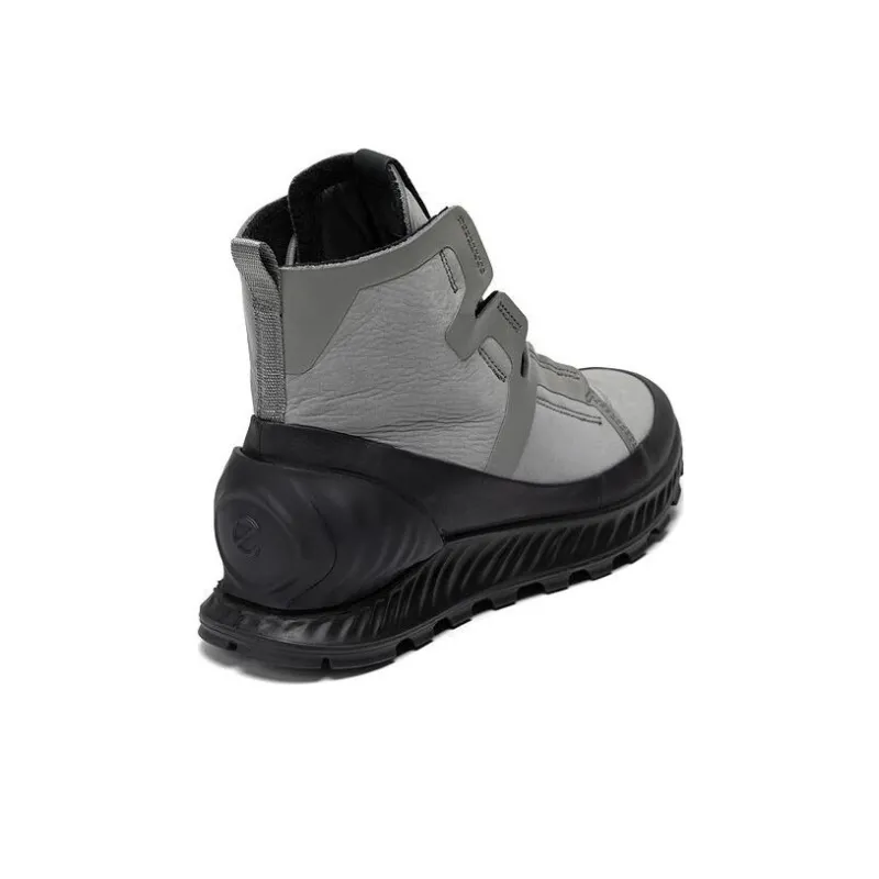 Ecco Casual Shoes Men High Top Black Gray Color-3