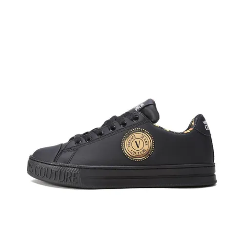 VERSACE JEANS Couture Skateboard Shoes Women's Low-Top Black