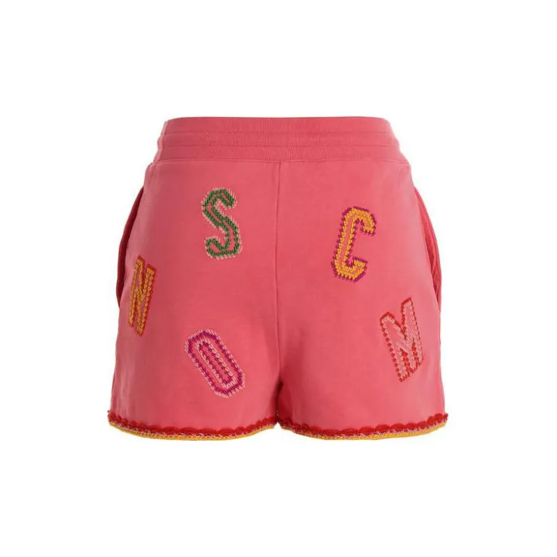 MOSCHINO Logo Embroidered Bermuda Shorts-1