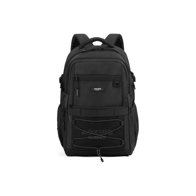 AOKING AK Polyester Backpack Large Size Unisex Light Gray/Black-2