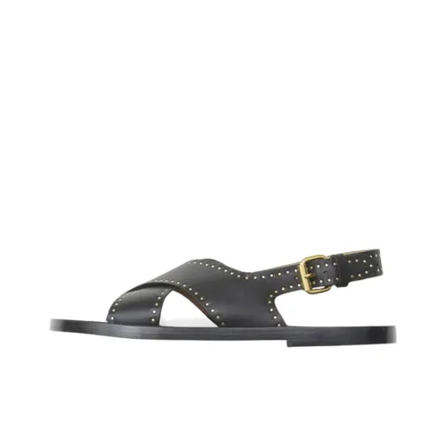 ISABEL MARANT Jane Studded Crossover-strap Leather Sandals