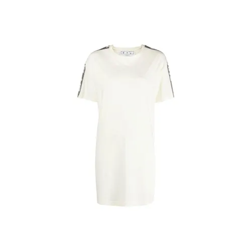 OFF-WHITE Side-stripe T-shirt Dress