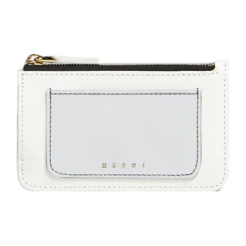 MARNI Calfskin Wallets Card Holders Women's White