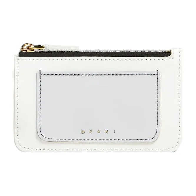 MARNI Calfskin Wallets Card Holders Women's White-0