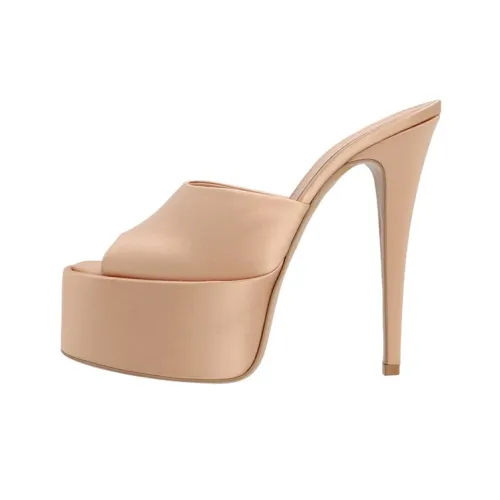 Paris Texas Marina 160mm Satin Platform Mules