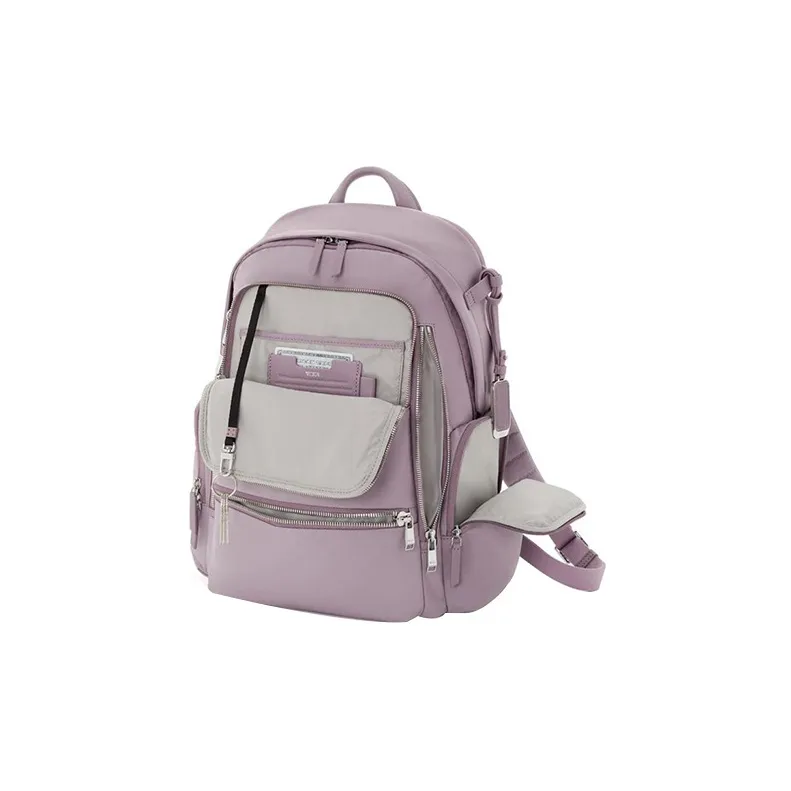TUMI Voyageur Nylon Backpack Women's Gray Purple-2