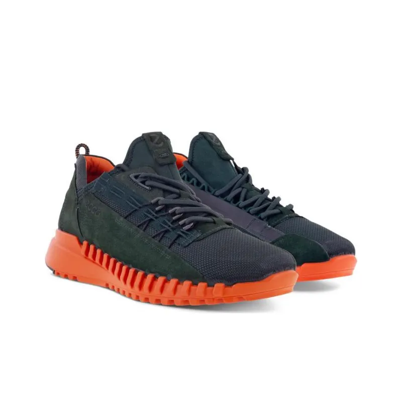 Ecco ZIPFLEX M Low Top Sports Casual Shoes Men's Orange/Navy Blue-2