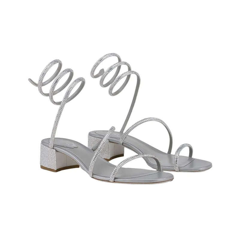 René Caovilla Cleo 45mm Open Toe Sandals-2