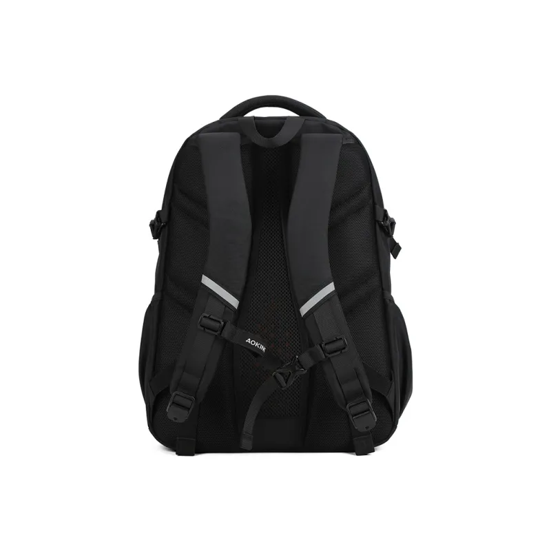 AOKING AK Polyester Backpack Large Size Unisex Light Gray/Black-5