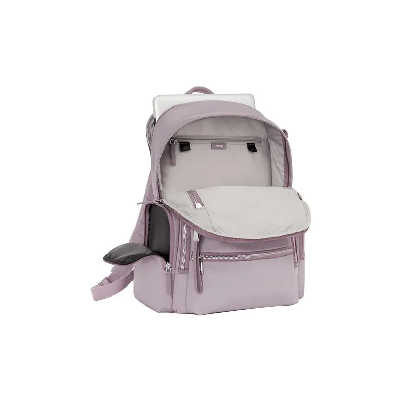 TUMI Voyageur Nylon Backpack Women's Gray Purple-3