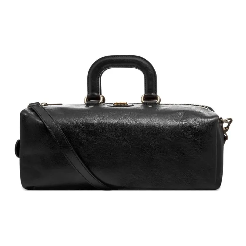 GUCCI Soft Leather Backpack One Shoulder Handbag Regular Unisex Black-0