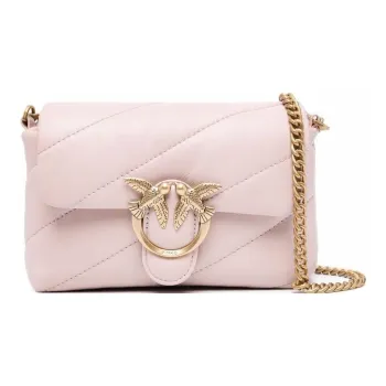 PINKO Sheepskin Shoulder Bag, Crossbody Bag Women's Pink