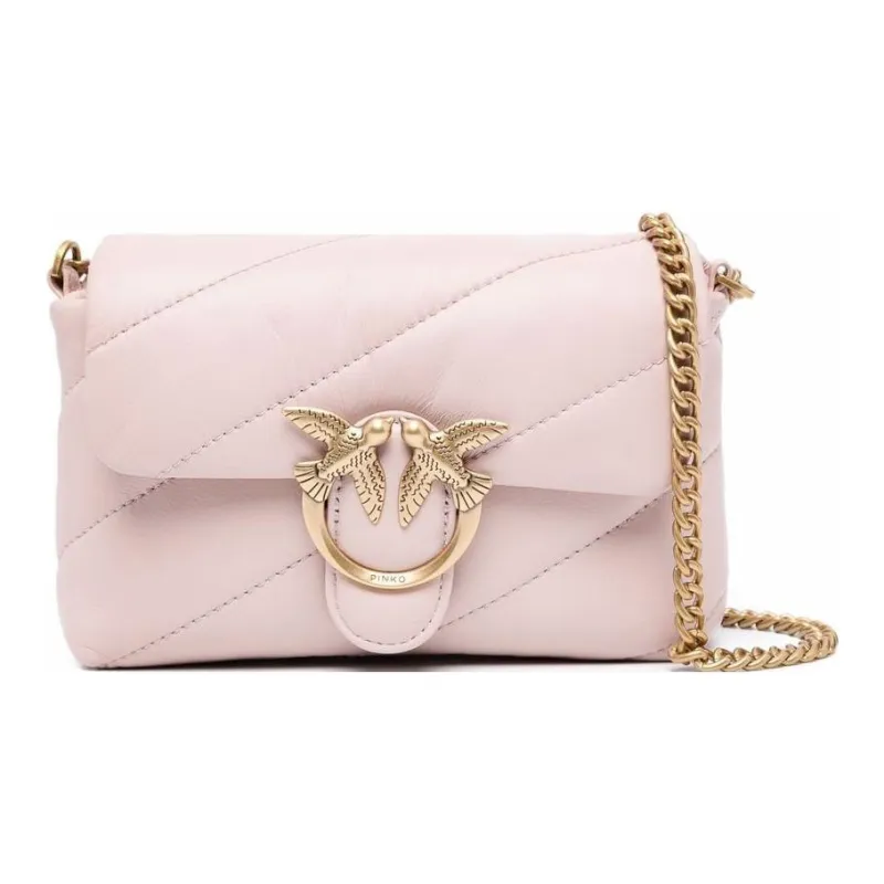 PINKO Sheepskin Shoulder Bag, Crossbody Bag Women's Pink-0