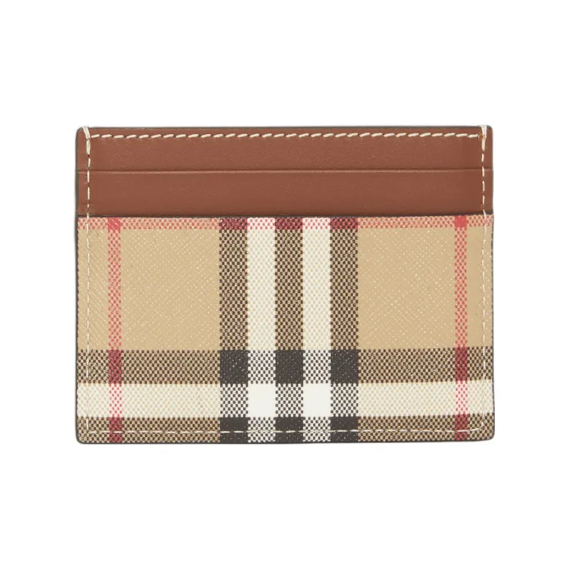 Burberry Vintage Leather Card Holder Women's Tan-3