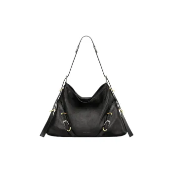 Givenchy Cow Leather Handbag Shoulder Bag Medium Size Women's Black