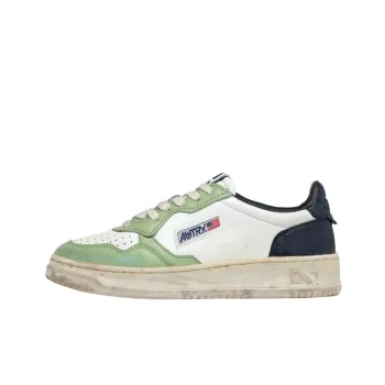 AUTRY Medalist Super Vintage Low Leather Sneakers 'White Green Teal' Women's