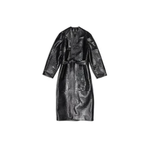 Balenciaga Leather Jackets Women's Black