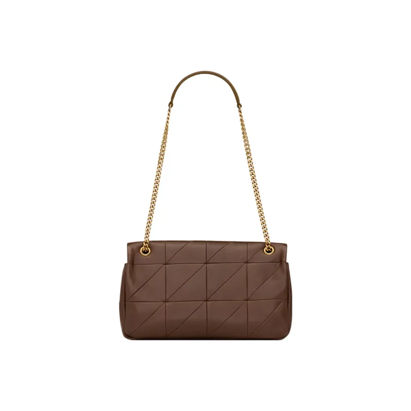 SAINT LAURENT Lambskin Portable Crossbody Bag, Shoulder Bag Women's Brown-2