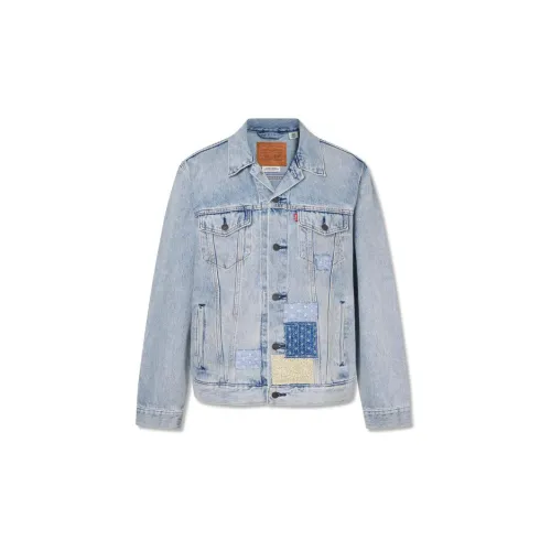 Levis Denim Jackets Men Light Blue