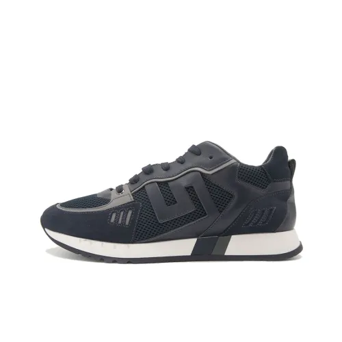 VERSACE Low-Top Sports Casual Shoes Men's Dark Blue