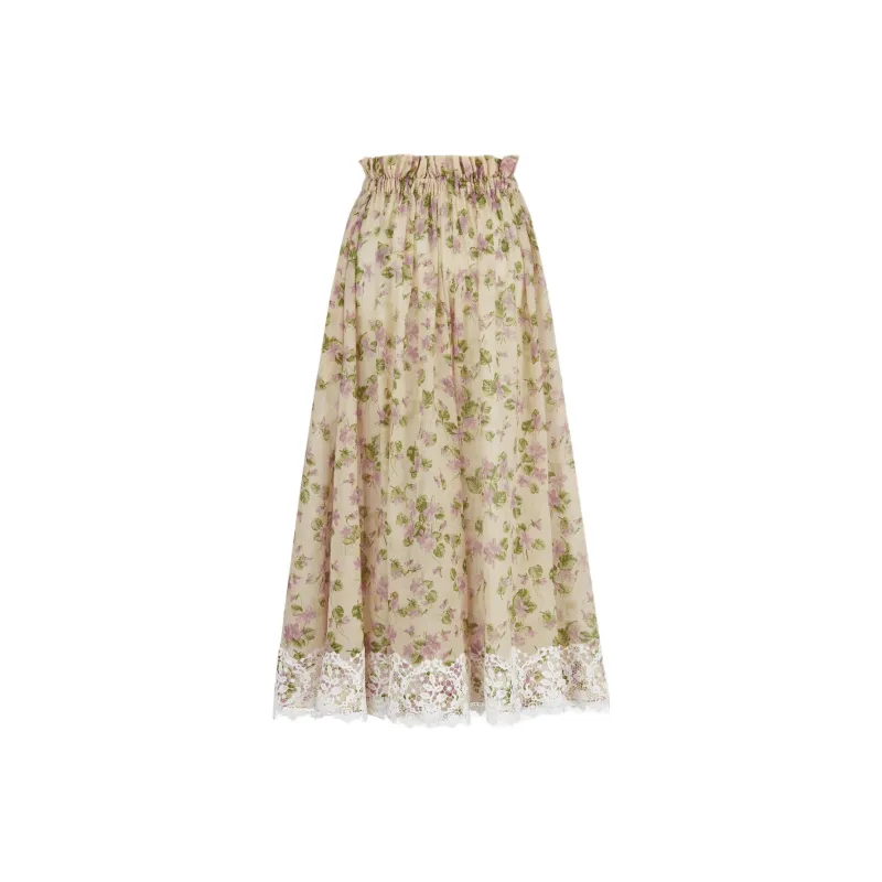 DIOR SS23 Casual Long Skirt Women's Ecru-1