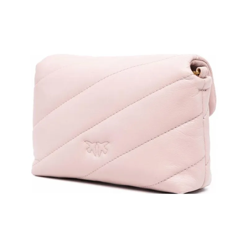 PINKO Sheepskin Shoulder Bag, Crossbody Bag Women's Pink-1
