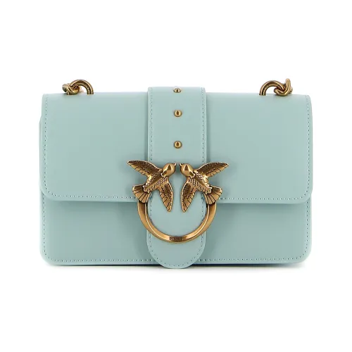 PINKO SIMPLY Leather Swift Bag Shoulder Bag Crossbody Bag Women's Mint Green