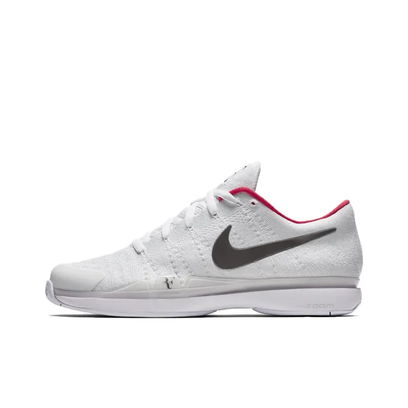 Nike Zoom Vapor 9.5 RF Flyknit Zoom Vapor Flyknit Hc Qs Abrasion Resistant Breathable Low Top Tennis Shoes Gray Black-0