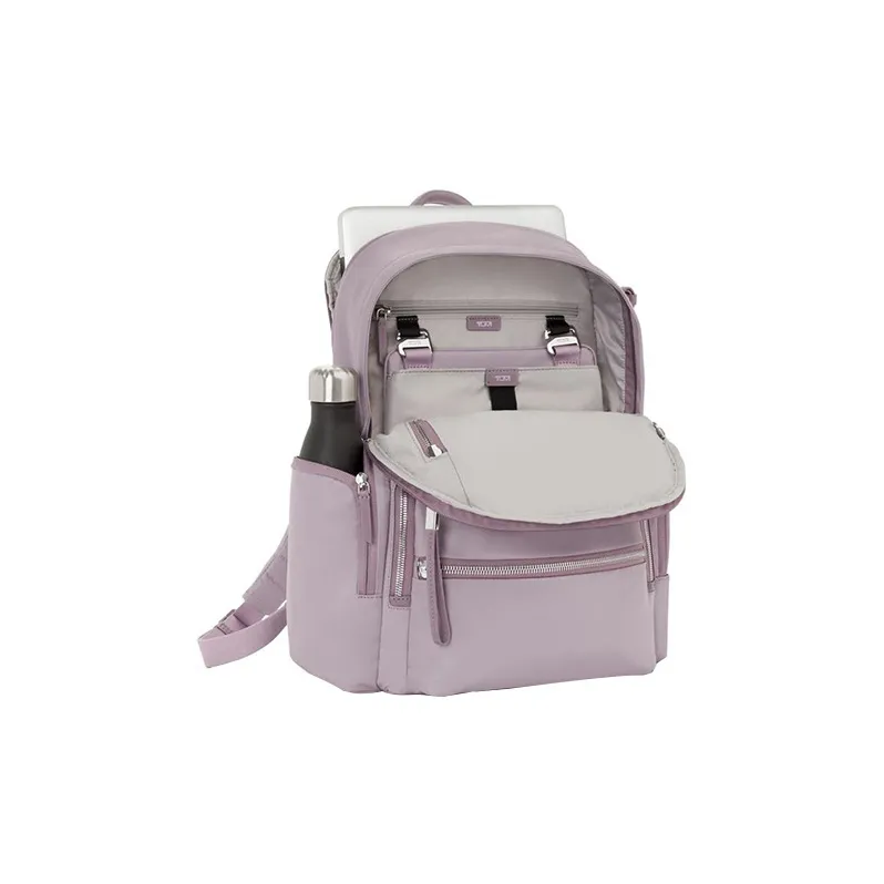 TUMI Voyageur Nylon Backpack Women's Gray Purple-4