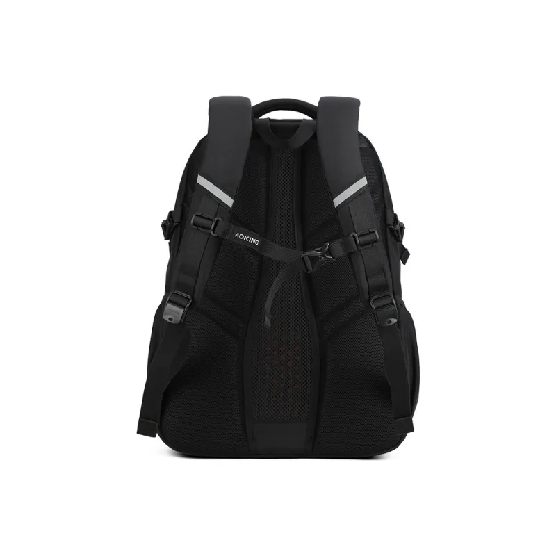 AOKING AK Polyester Backpack Large Size Unisex Light Gray/Black-6