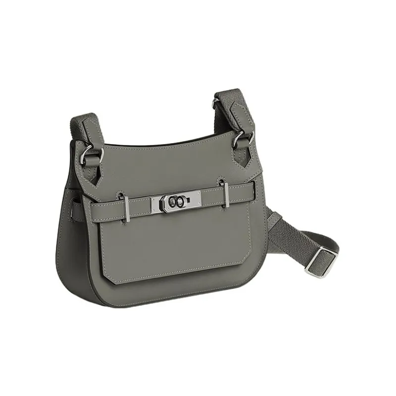 HERMES Jypsiere Swift Calfskin Shoulder Bag Crossbody Bag Mini Women's Cumulonimbus Gray-1