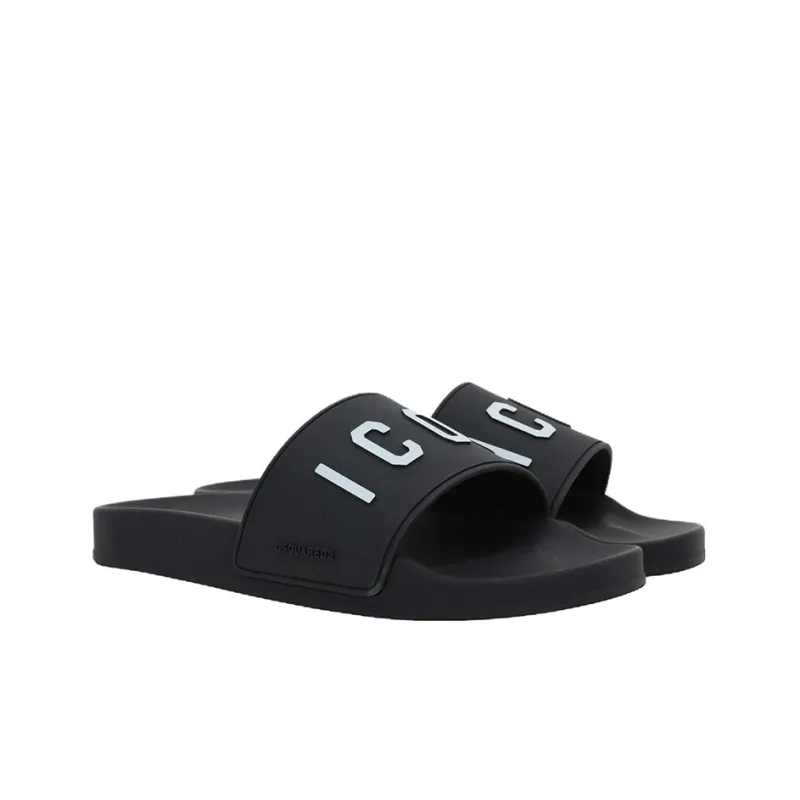 DSQUARED 2 3D Logo Lettering Slip On Slides-2