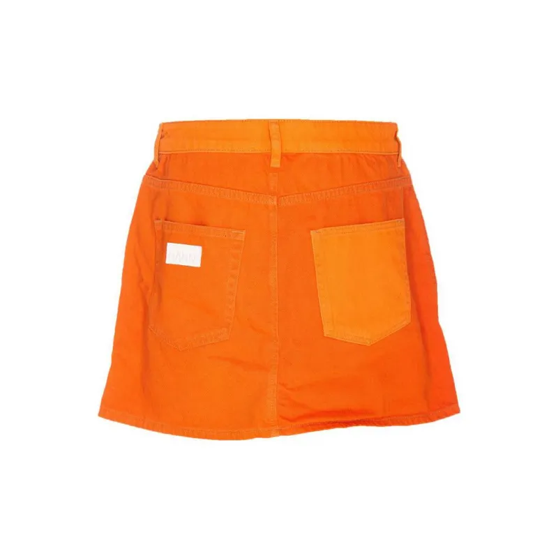 GANNI Casual Short Skirts Women's Orange-1
