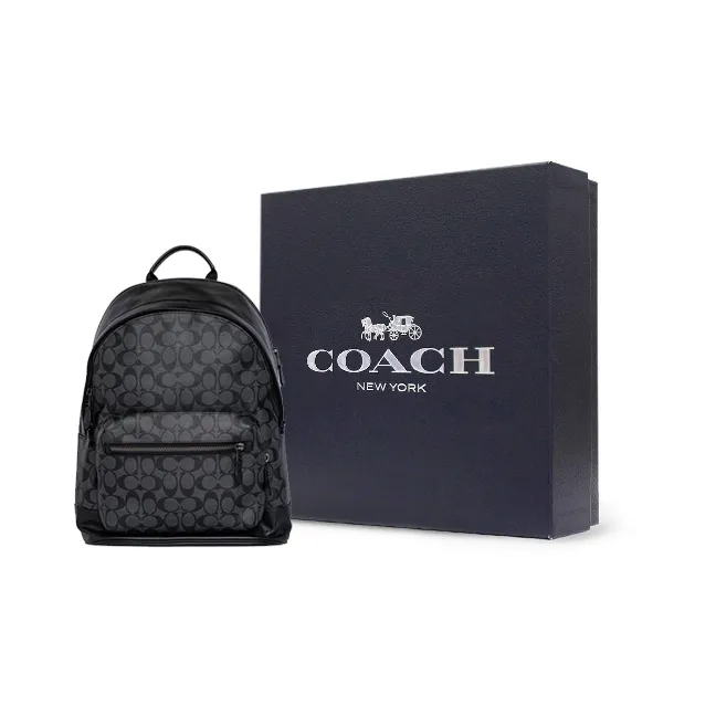 COACH West Backpack In Signature Canvas Black-0