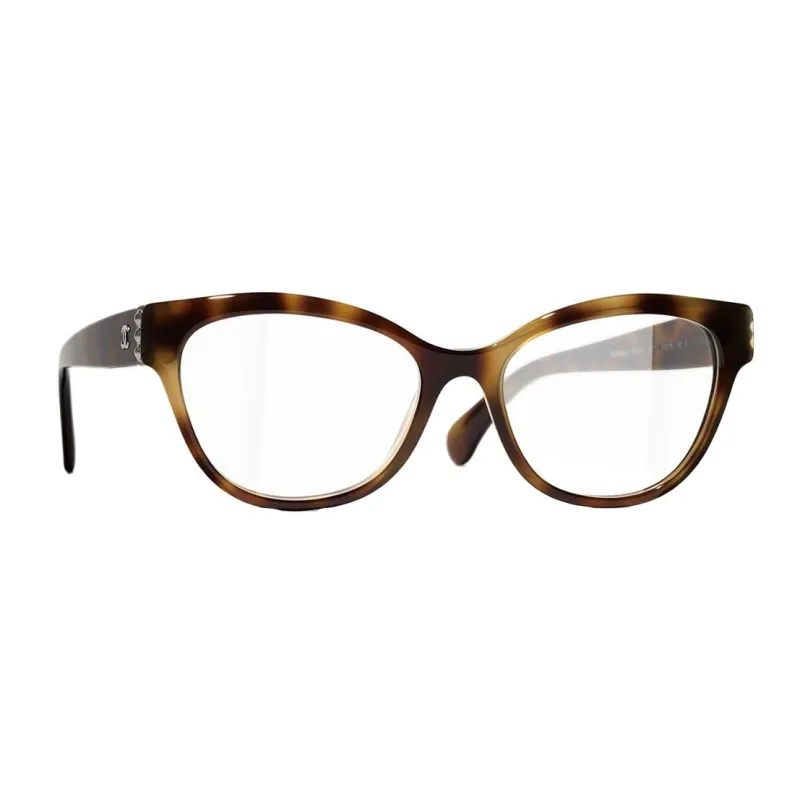 CHANEL Butterfly Shaped Plate Frame Oval Eyeglass Frames Women's-0