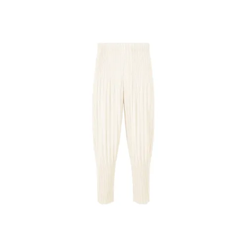 Homme Plissé Issey Miyake Casual Pants Men Rose White