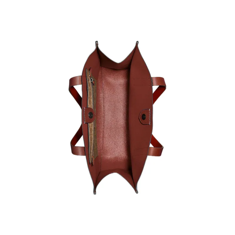COACH Pebbled Leather With Wax Plant Leather And Coated Canvas One Shoulder Handbag Tubas Men's Denim Blue-2