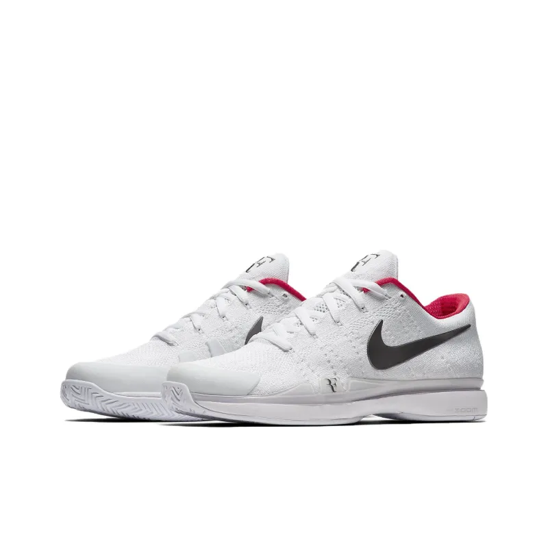 Nike Zoom Vapor 9.5 RF Flyknit Zoom Vapor Flyknit Hc Qs Abrasion Resistant Breathable Low Top Tennis Shoes Gray Black-2