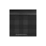 Burberry Plaid Patchwork Leather Fanny Pack Men's Black