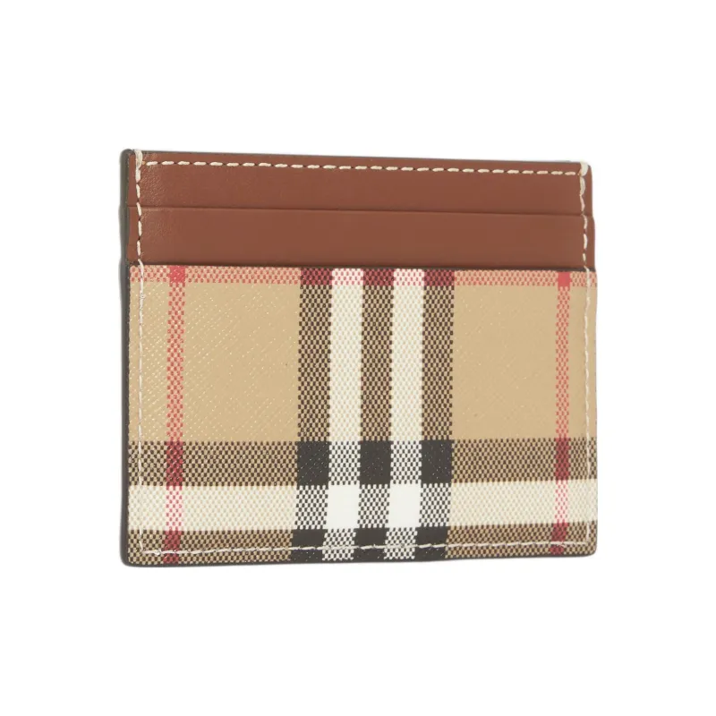 Burberry Vintage Leather Card Holder Women's Tan-2