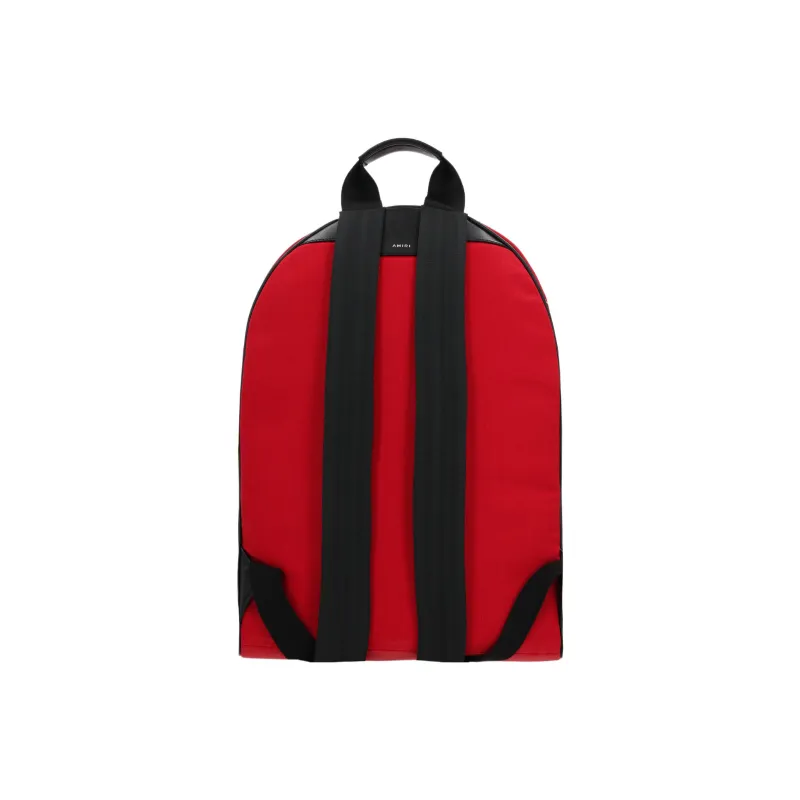 AMIRI Cotton With Calfskin Backpack Men's Red-3
