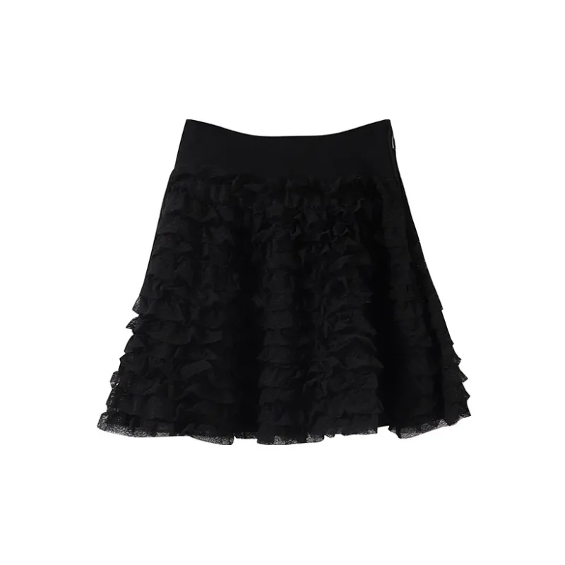 YUMOMO STAR Casual Short Skirts Women's Swan Black-1