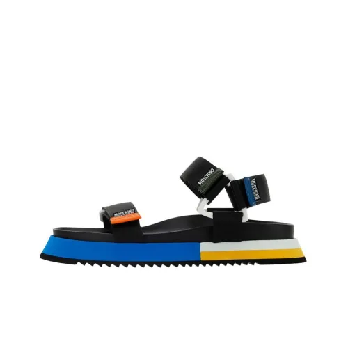 MOSCHINO Colour-block Touch-strap Sandals