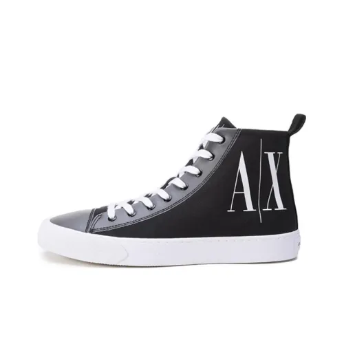 ARMANI EXCHANGE Skateboard Shoes Men High-Top White