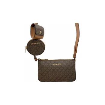 MICHAEL KORS Coated Canvas With Leather 3-in-1 Shoulder Bag Crossbody Bag Small Size Women's Brown