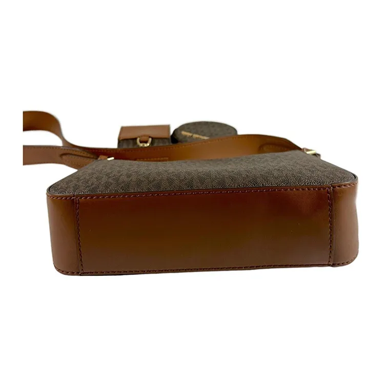 MICHAEL KORS Coated Canvas With Leather 3-in-1 Shoulder Bag Crossbody Bag Small Size Women's Brown-2